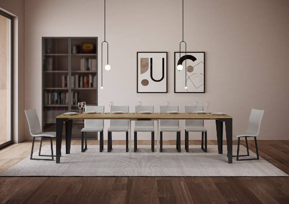 Itamoby Consolle Flame Small Evolution Quercia Natura telaio Antracite Offerte