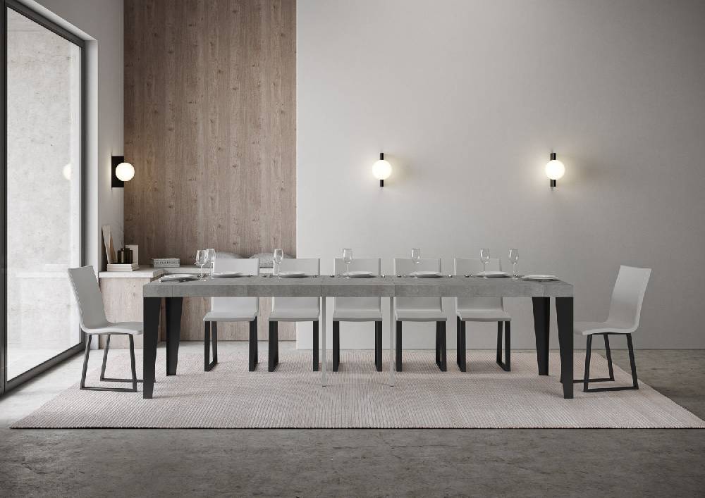 Itamoby Consolle Flame Premium Cemento telaio Antracite Vendita Economica