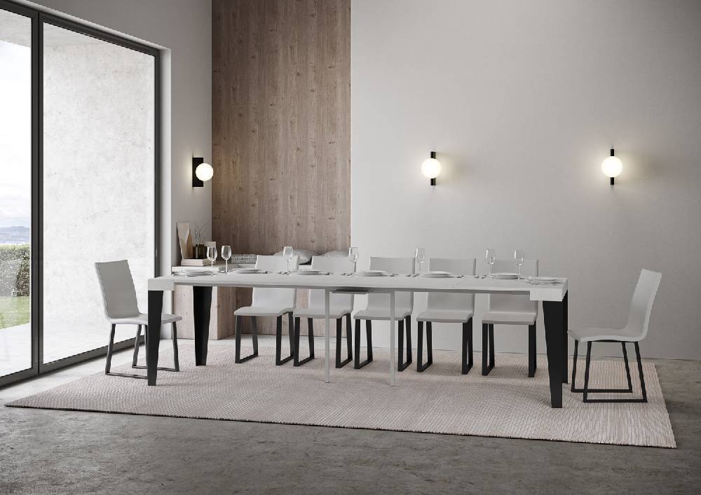 Itamoby Consolle Flame Bianco Frassino telaio Antracite Nuova