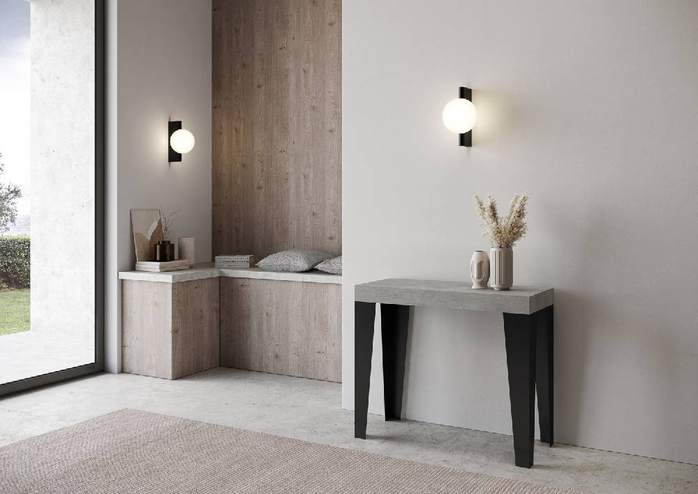 Itamoby Consolle Flame Small Premium Cemento telaio Antracite Spedizione gratuita