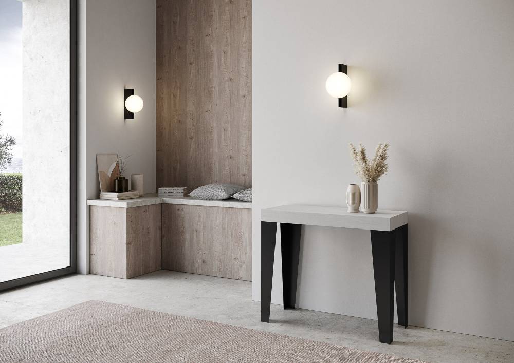 Itamoby Consolle Flame Small Bianco Frassino telaio Antracite Grande vendita