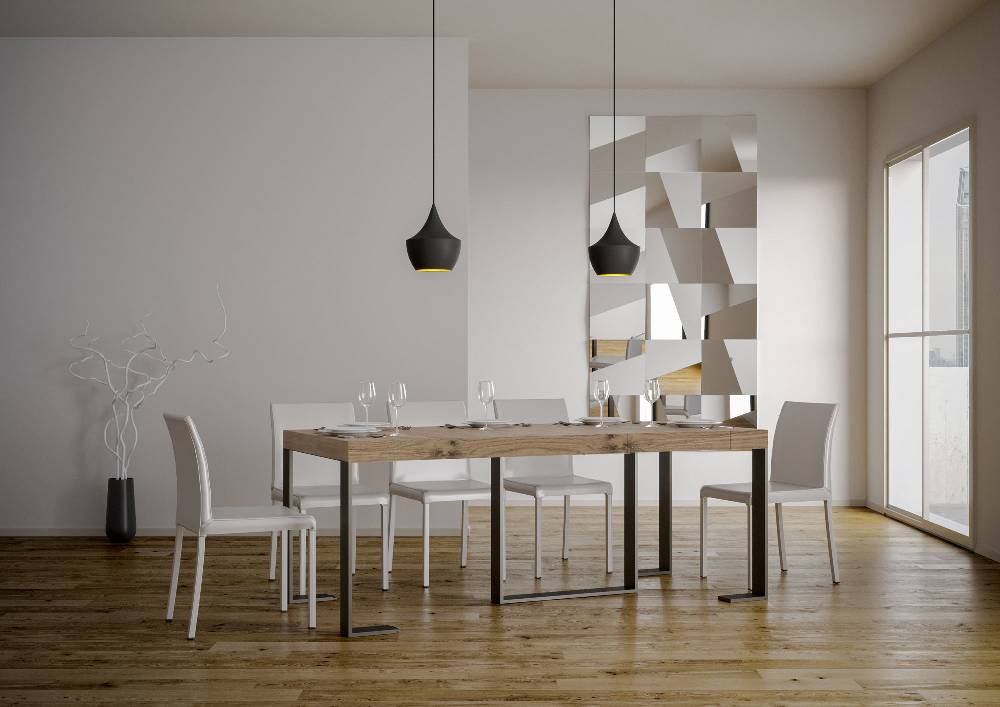 Itamoby Consolle Futura Small Premium Quercia Natura telaio Antracite Online Outlet
