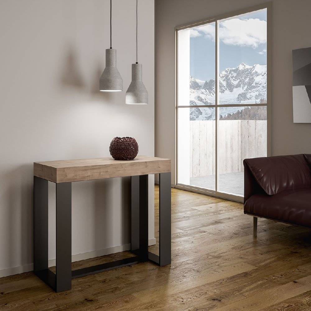 Itamoby Consolle Futura Small Quercia Natura telaio Antracite Grandi sconti