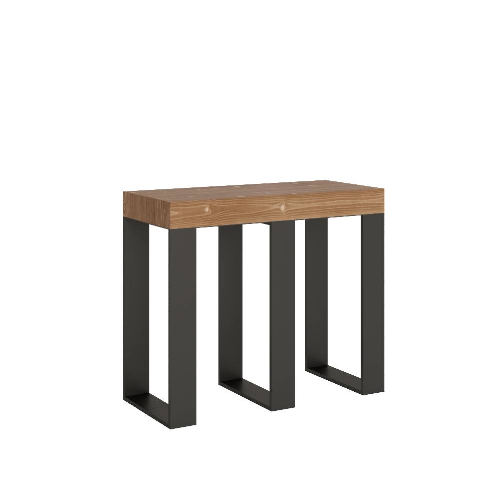 Itamoby Consolle Sintesi Premium Abete Tinto telaio Antracite