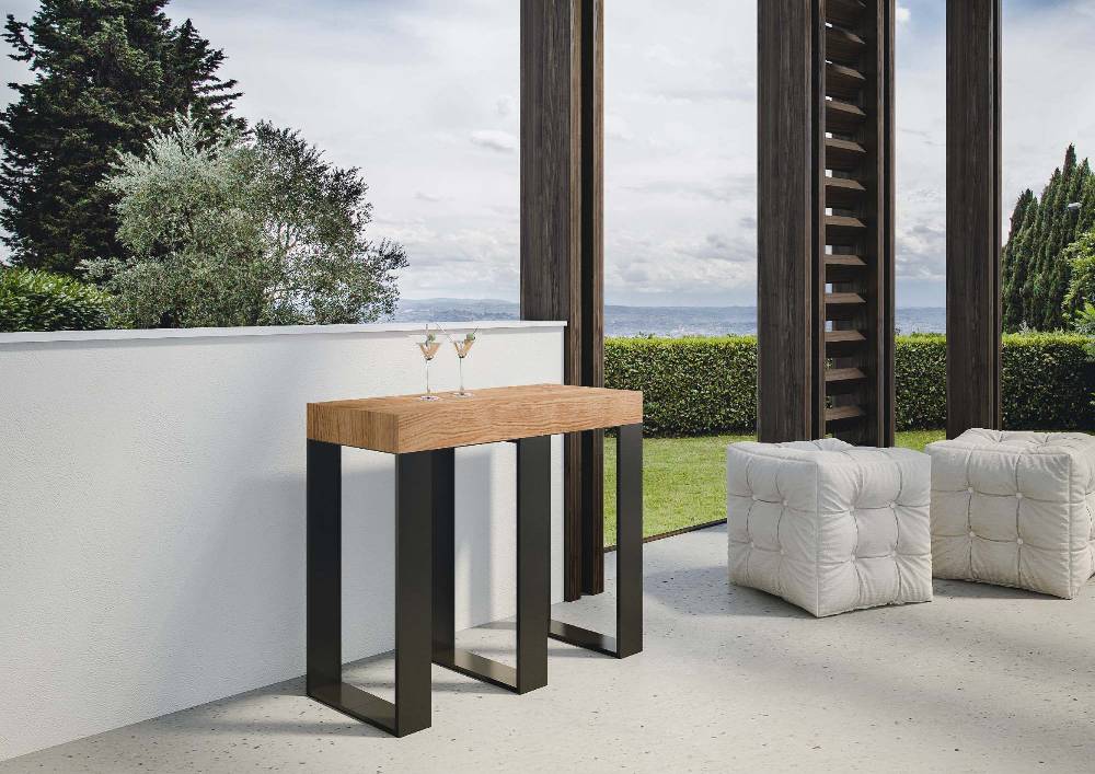 Itamoby Consolle Sintesi Premium Abete Tinto telaio Antracite Bestseller