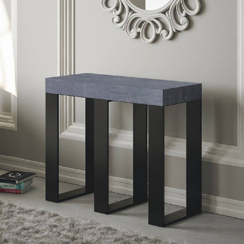 Itamoby Consolle Sintesi Premium Cemento telaio Antracite Liquidazione