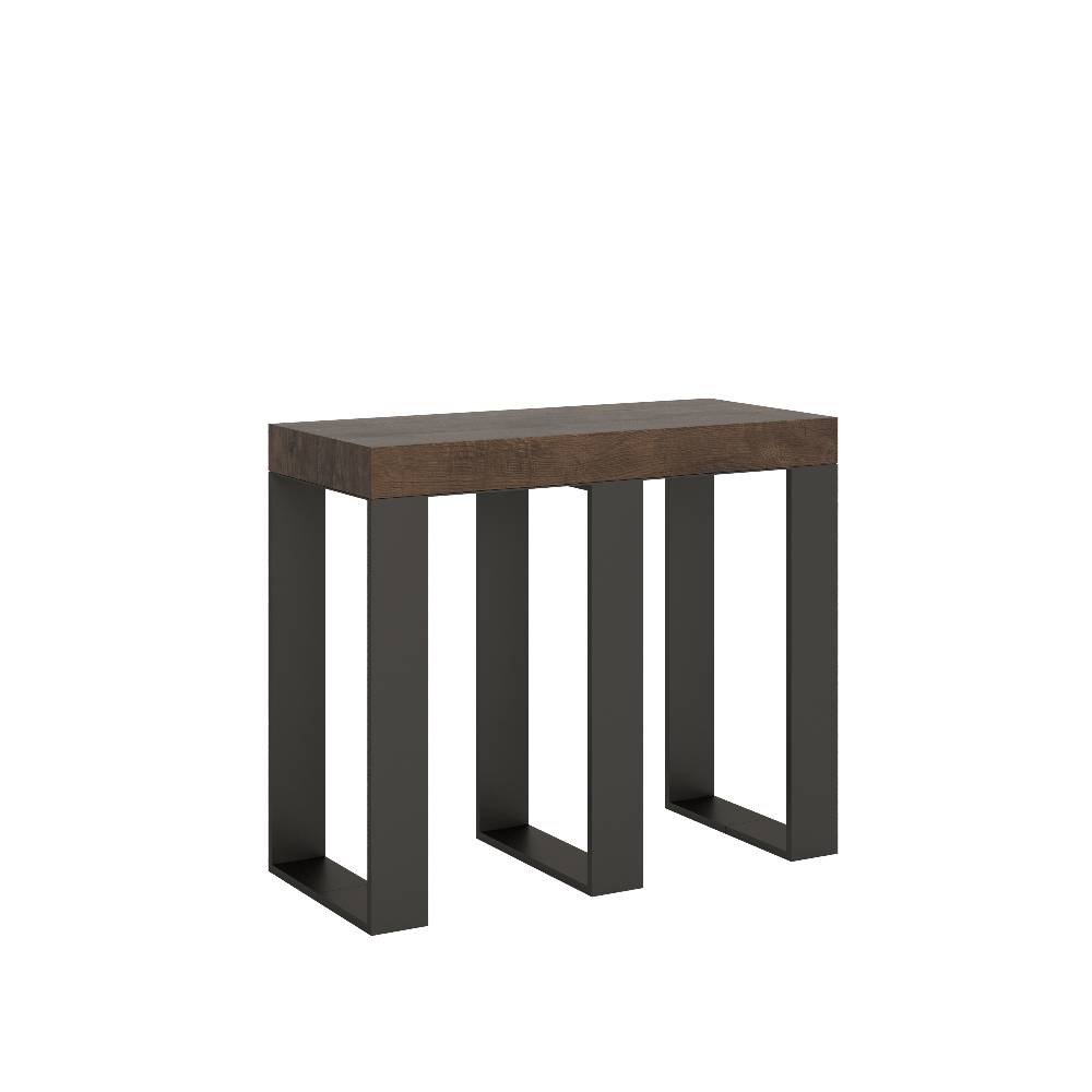 Itamoby Consolle Sintesi Small Premium Noce telaio Antracite Ritorno libero
