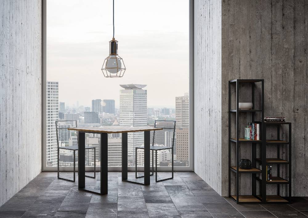 Itamoby Consolle Tecno Libra Noce 90×45 Allungato 90×90 telaio Antracite Fino al 60% di sconto