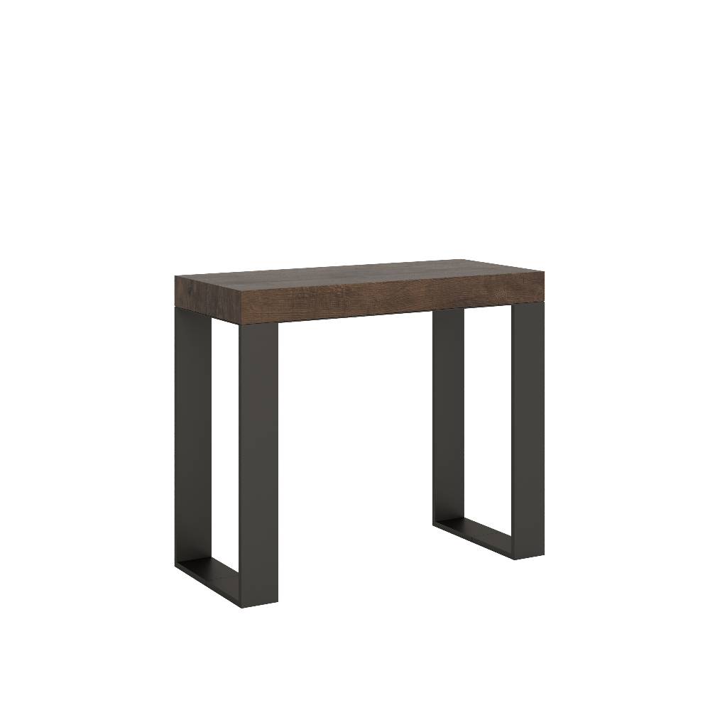 Itamoby Consolle Tecno Premium Noce telaio Antracite