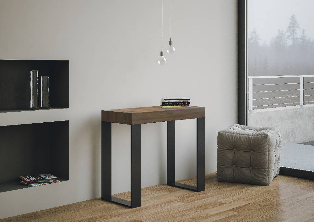 Itamoby Consolle Tecno Premium Noce telaio Antracite Limitato a 3 giorni