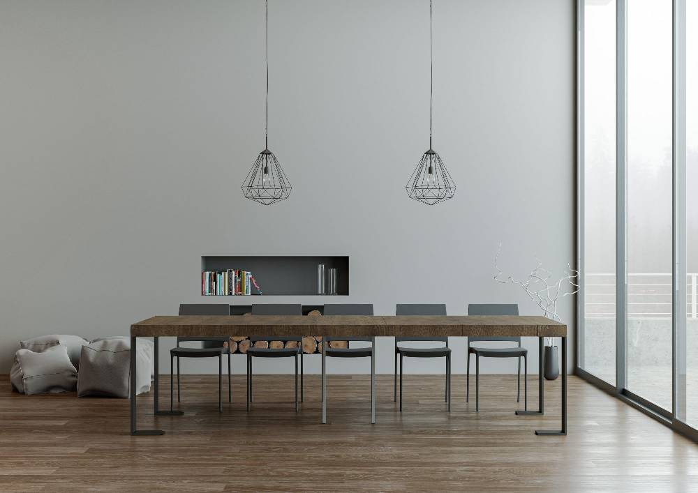 Itamoby Consolle Tecno Premium Noce telaio Antracite Limitato a 3 giorni