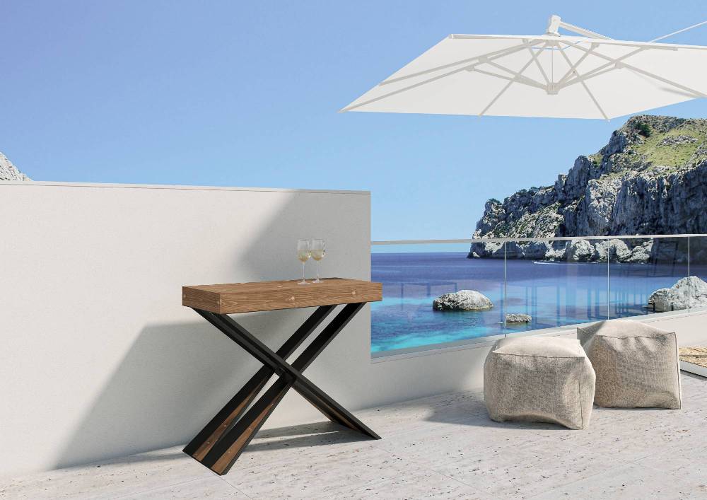 Itamoby Consolle Diago Small Abete Tinto telaio Antracite Black Friday Prezzi