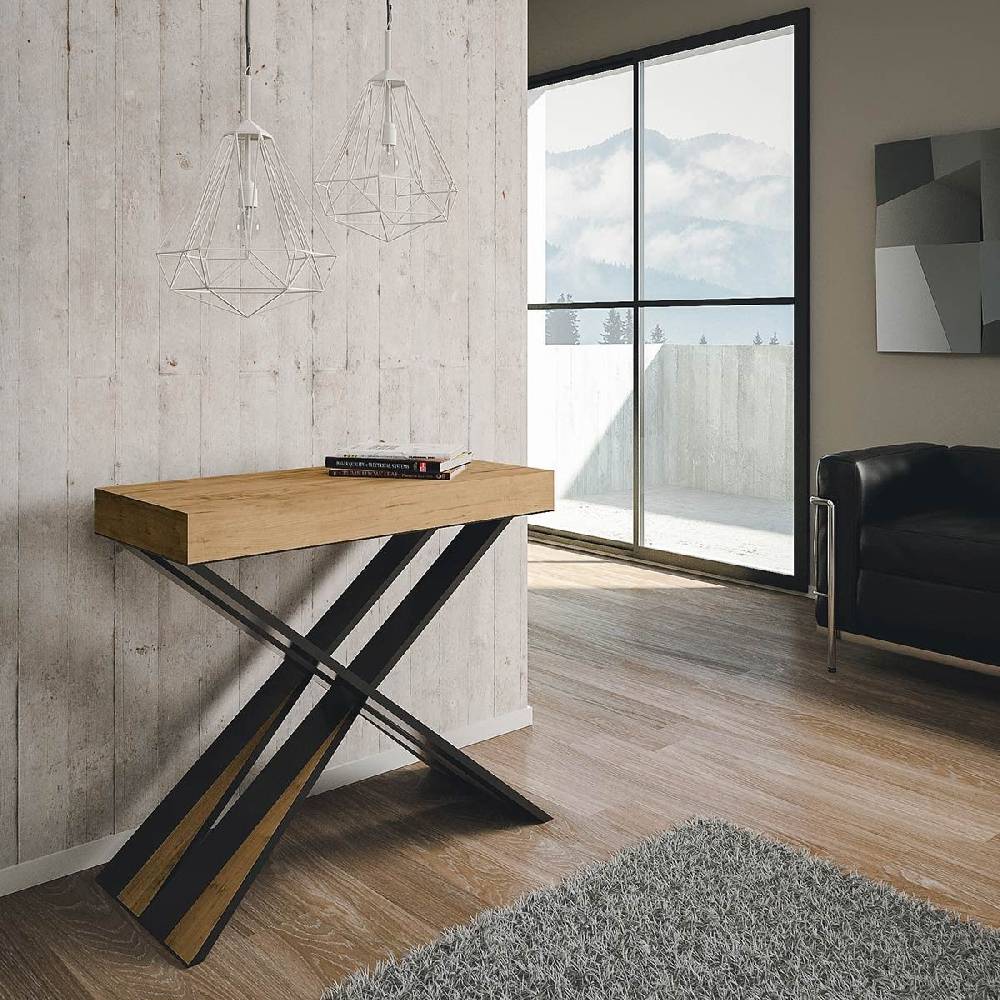 Itamoby Consolle Diago Small Quercia Natura telaio Antracite 50% di sconto per tempo limitato