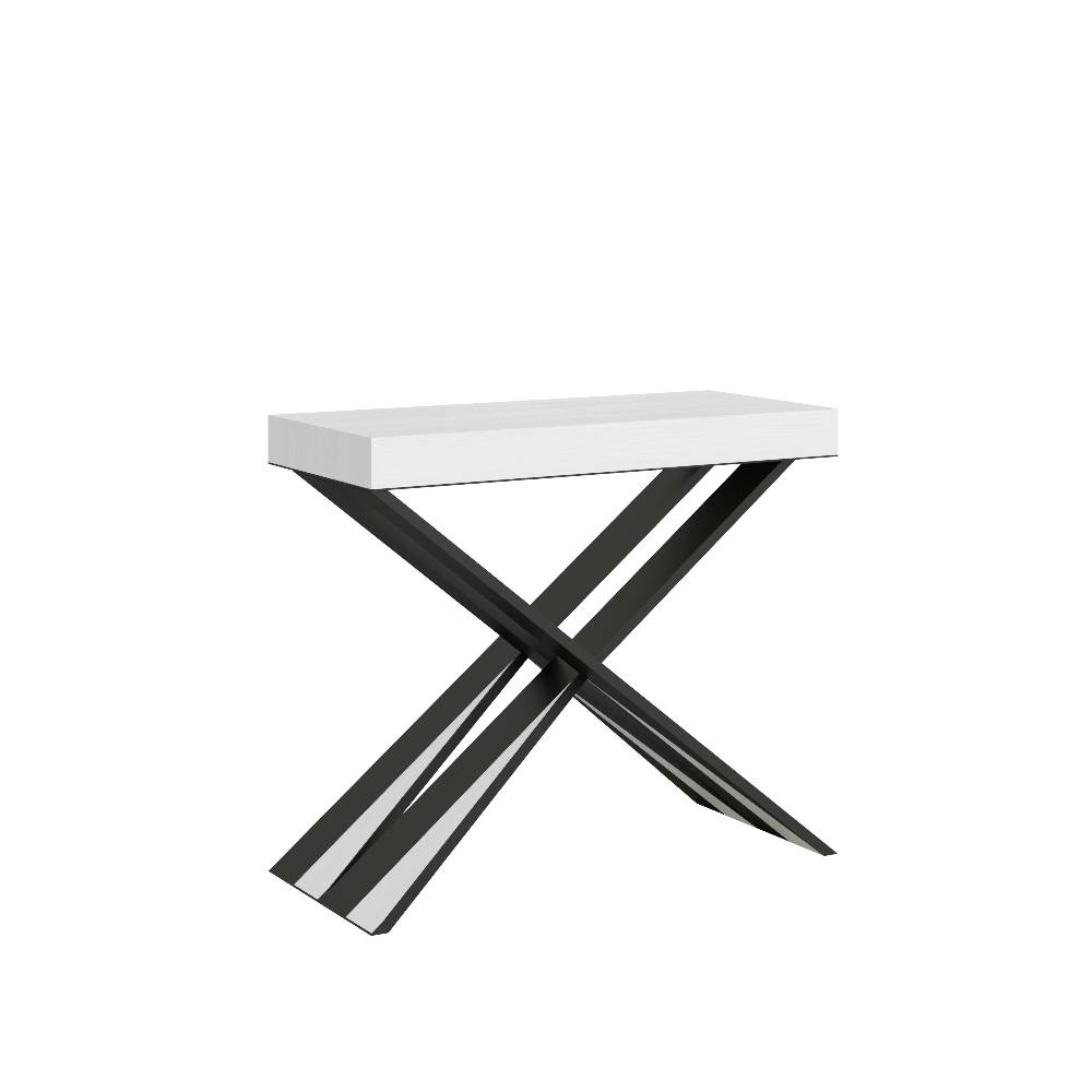 Itamoby Consolle Diago Small Bianco Frassino telaio Antracite