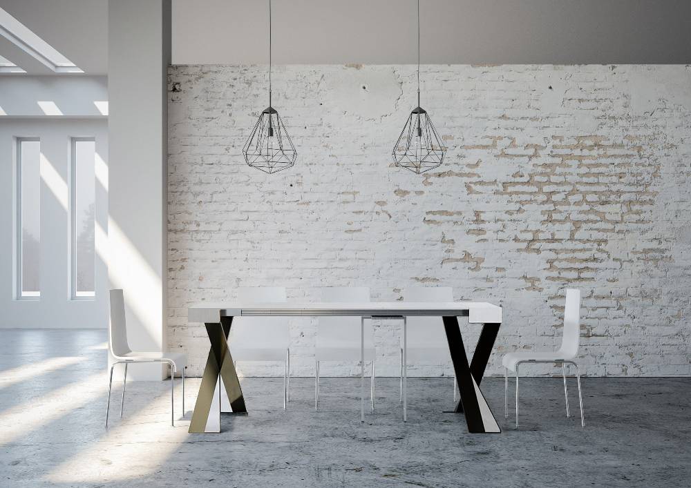 Itamoby Consolle Diago Small Bianco Frassino telaio Antracite Sconti questo mese