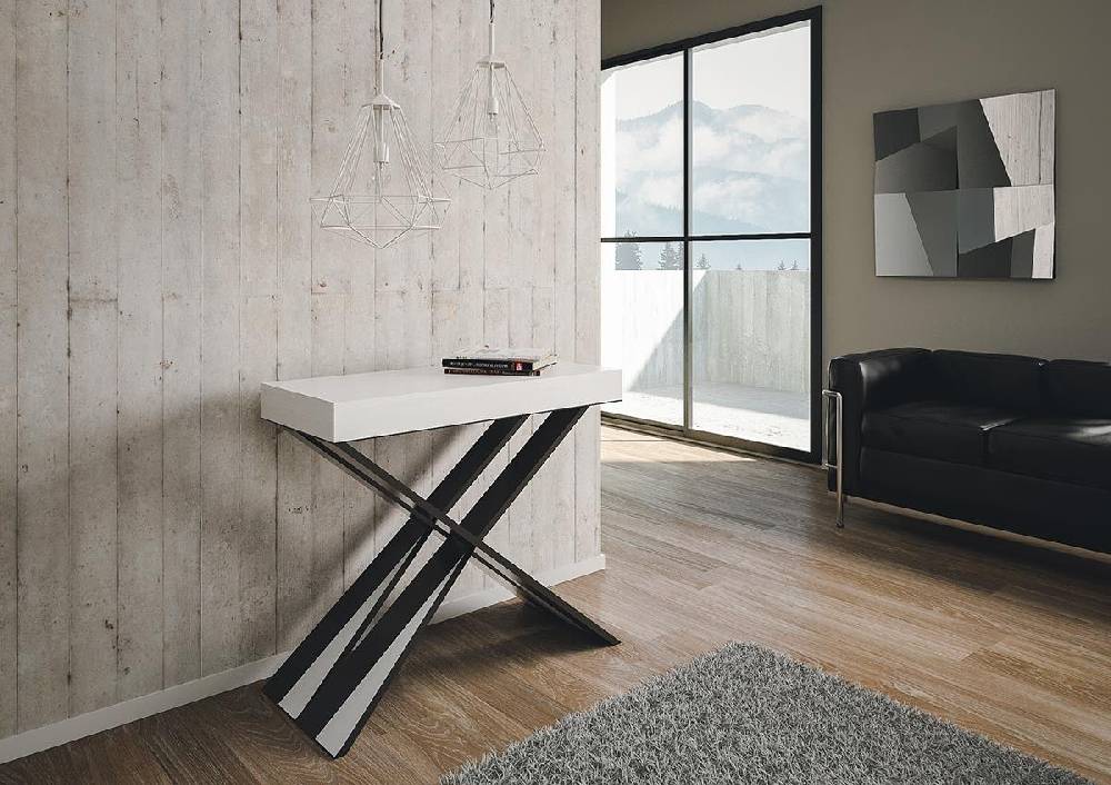 Itamoby Consolle Diago Small Bianco Frassino telaio Antracite Sconti questo mese