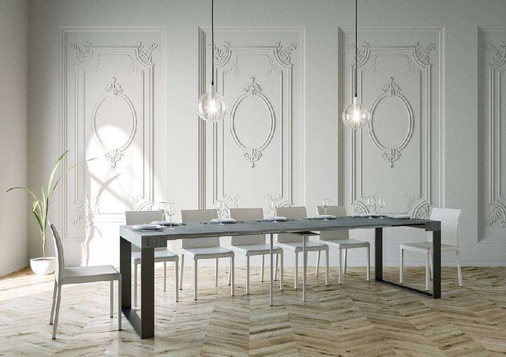 Itamoby Consolle Elettra Cemento telaio Antracite Promozione