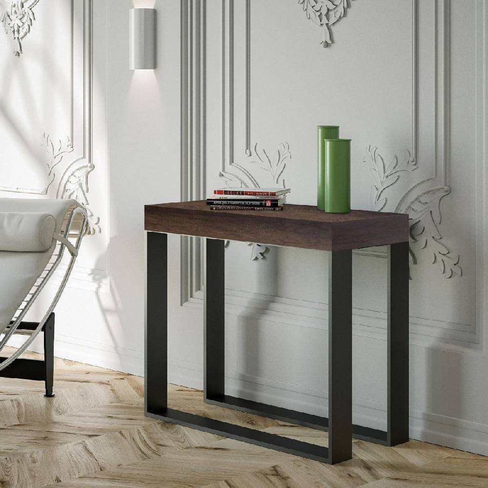 Itamoby Consolle Elettra Small Premium Noce telaio Antracite Qualità Garantita