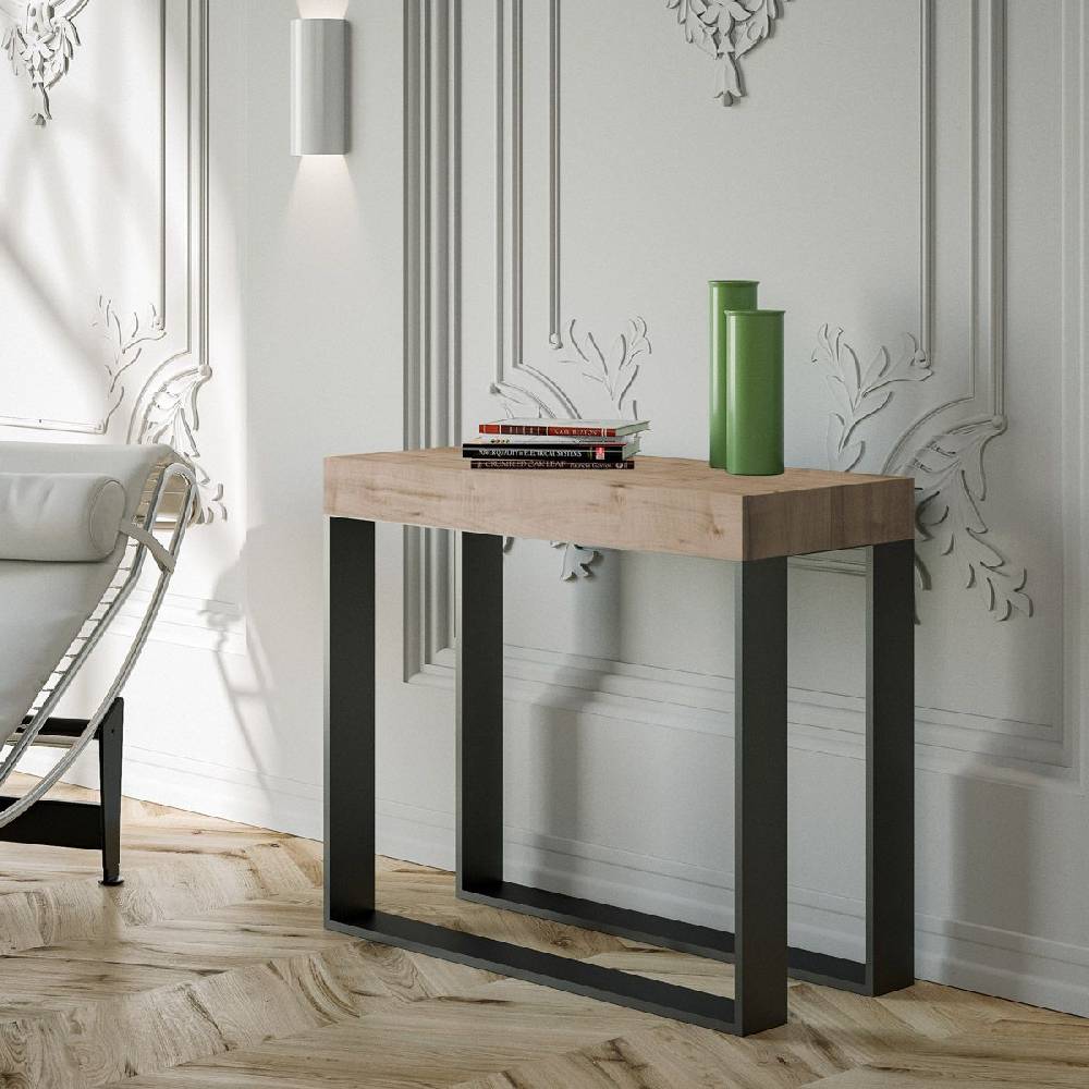 Itamoby Consolle Elettra Small Premium Quercia Natura telaio Antracite Consegna Veloce