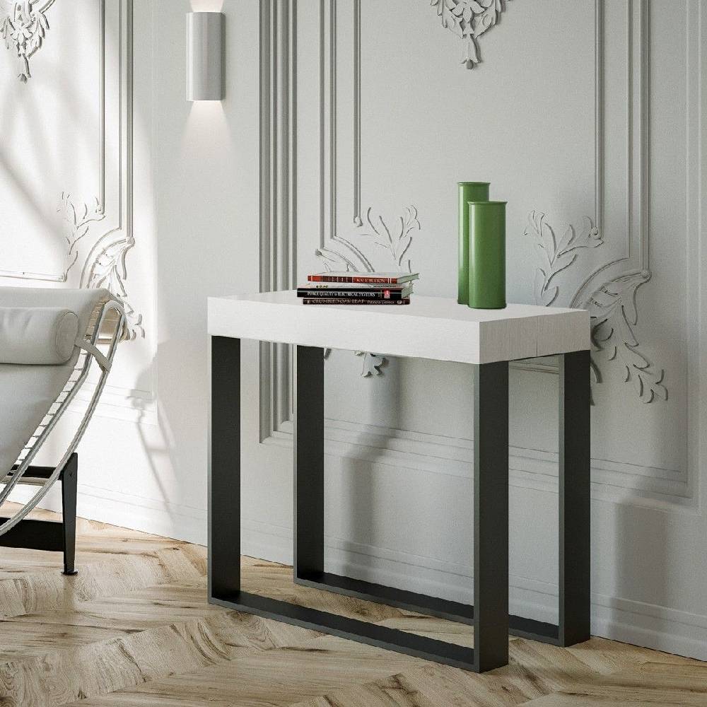 Itamoby Consolle Elettra Small Bianco Frassino telaio Antracite Prezzo Ridotto