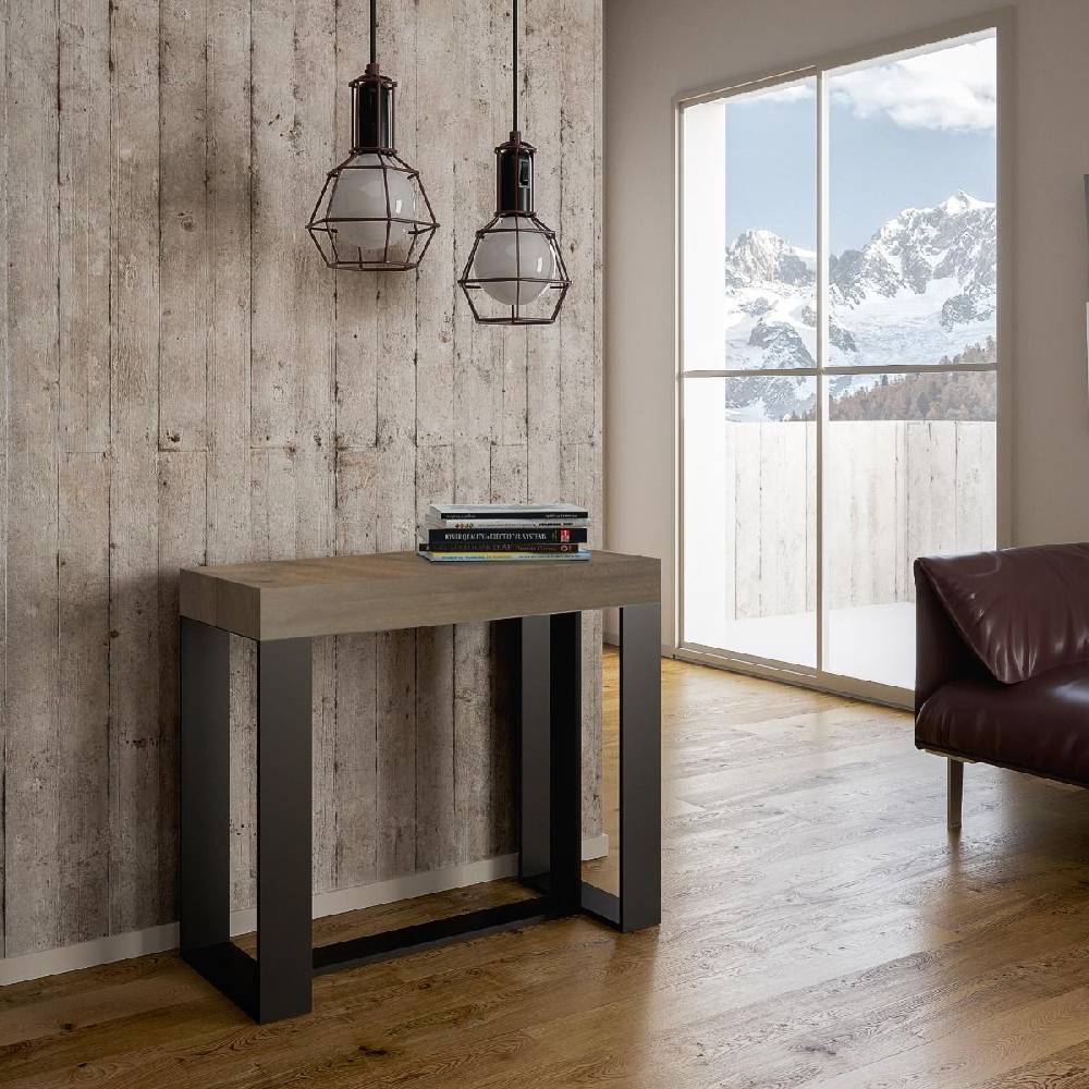 Itamoby Consolle Futura Premium Noce telaio Antracite Convenienza
