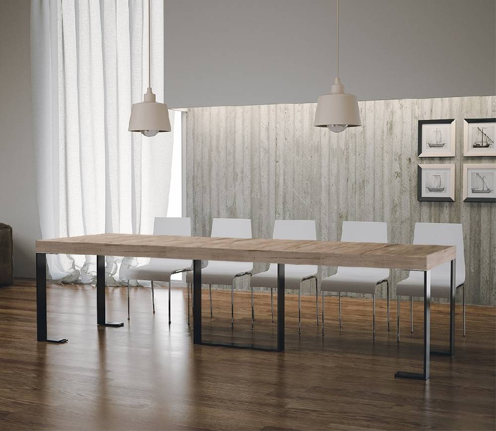 Itamoby Consolle Futura Premium Quercia Natura telaio Antracite Sconto