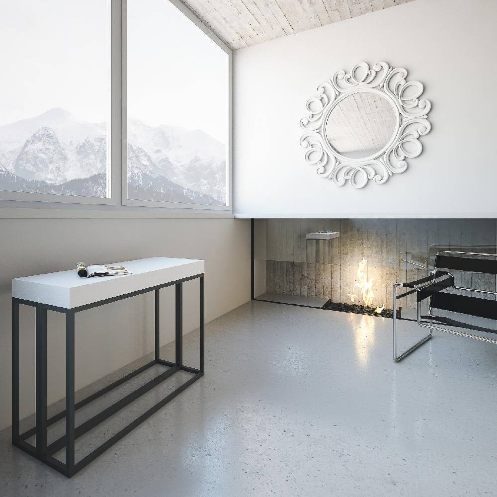 Itamoby Consolle Epoca Premium Bianco Frassino telaio Antracite Offerta speciale