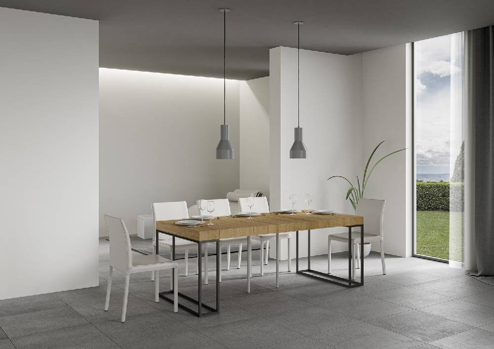 Itamoby Consolle Epoca Premium Quercia Natura telaio Antracite Comprare a buon mercato