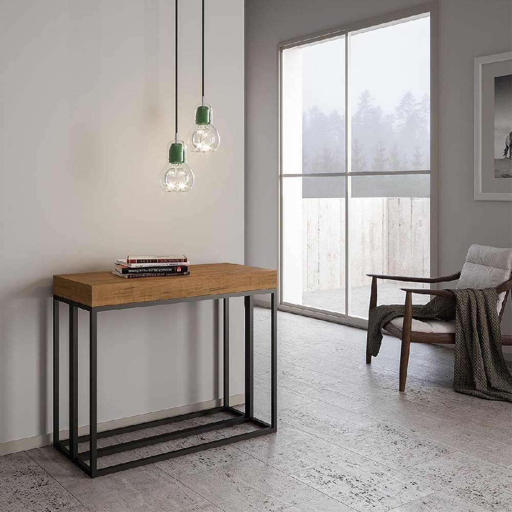 Itamoby Consolle Epoca Small Premium Quercia Natura telaio Antracite Cyber Monday