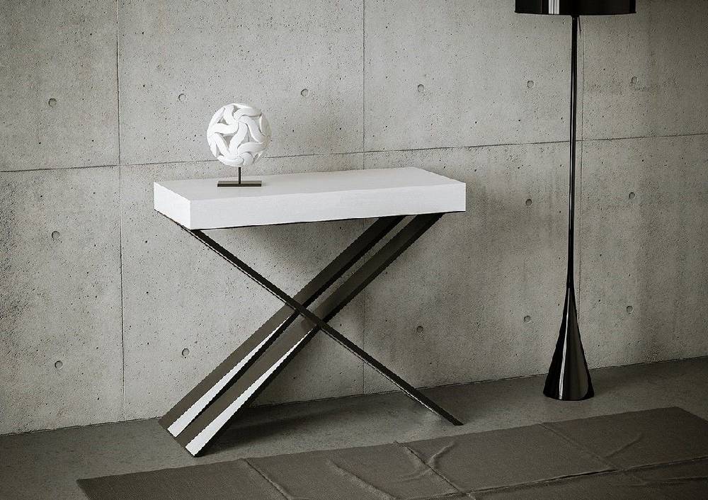 Itamoby Consolle Diago Small Premium Bianco Frassino telaio Antracite Offerte stagionali