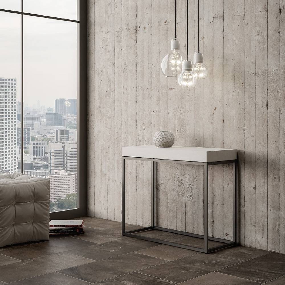 Itamoby Consolle Nordica Small Bianco Frassino telaio Antracite Offerte giornaliere
