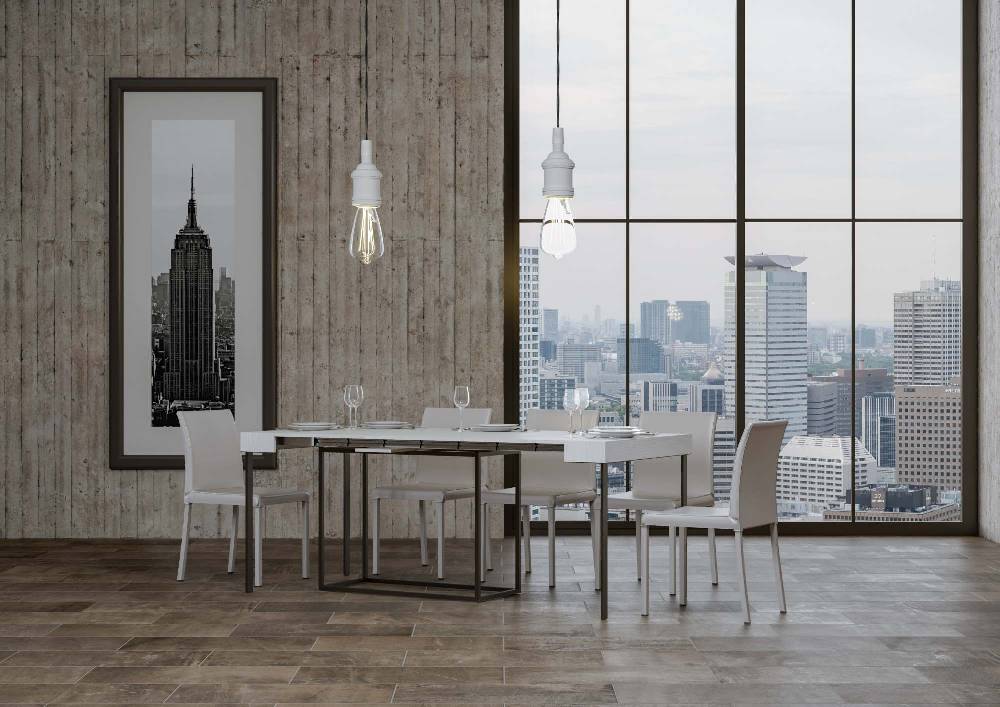Itamoby Consolle Nordica Small Bianco Frassino telaio Antracite Offerte giornaliere