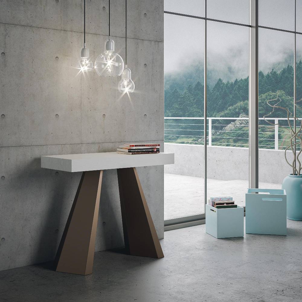 Itamoby Consolle Diamante Bianco Frassino telaio orso Fino al 50% di sconto