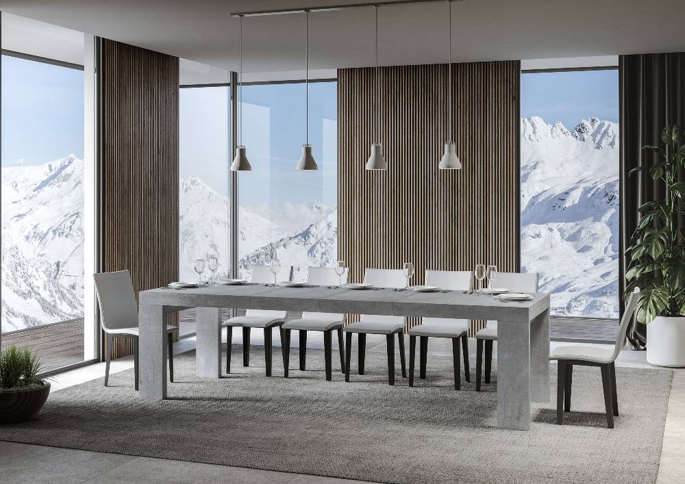Itamoby Tavolo allungabile 90×160/264 cm Roxell Premium Cemento Italia
