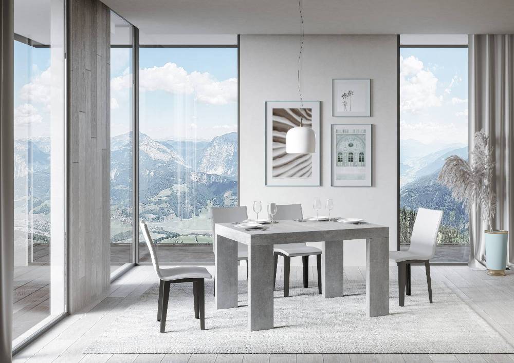 Itamoby Tavolo allungabile 90×120/224 cm Roxell Premium Cemento Consegna Veloce