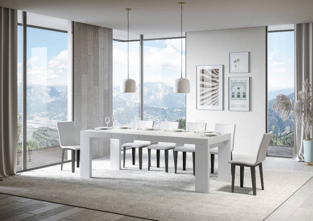 Itamoby Tavolo allungabile 90×120/224 cm Roxell Premium Bianco Frassino Fino Al -60%