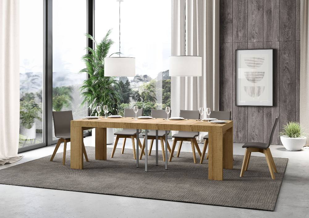 Itamoby Tavolo allungabile 90×90/246 cm Roxell Premium Quercia Natura Prezzo Ridotto