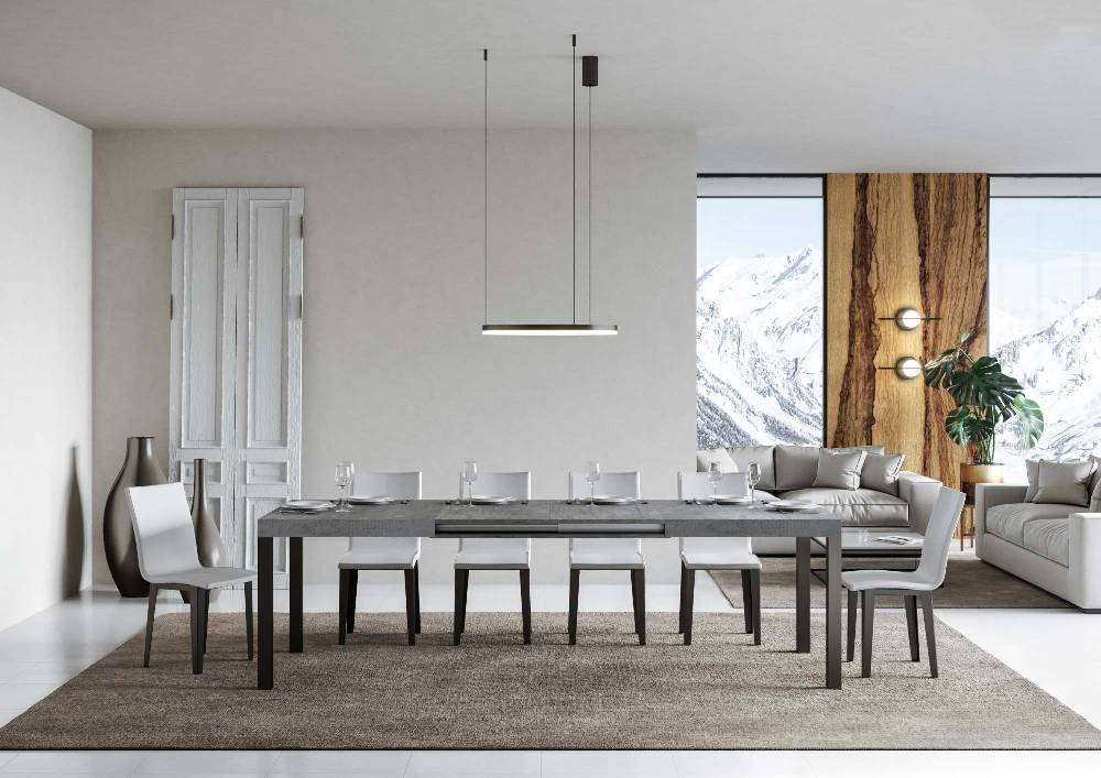 Itamoby Tavolo allungabile 90X120/224 cm Everyday Cemento telaio Antracite Saldi
