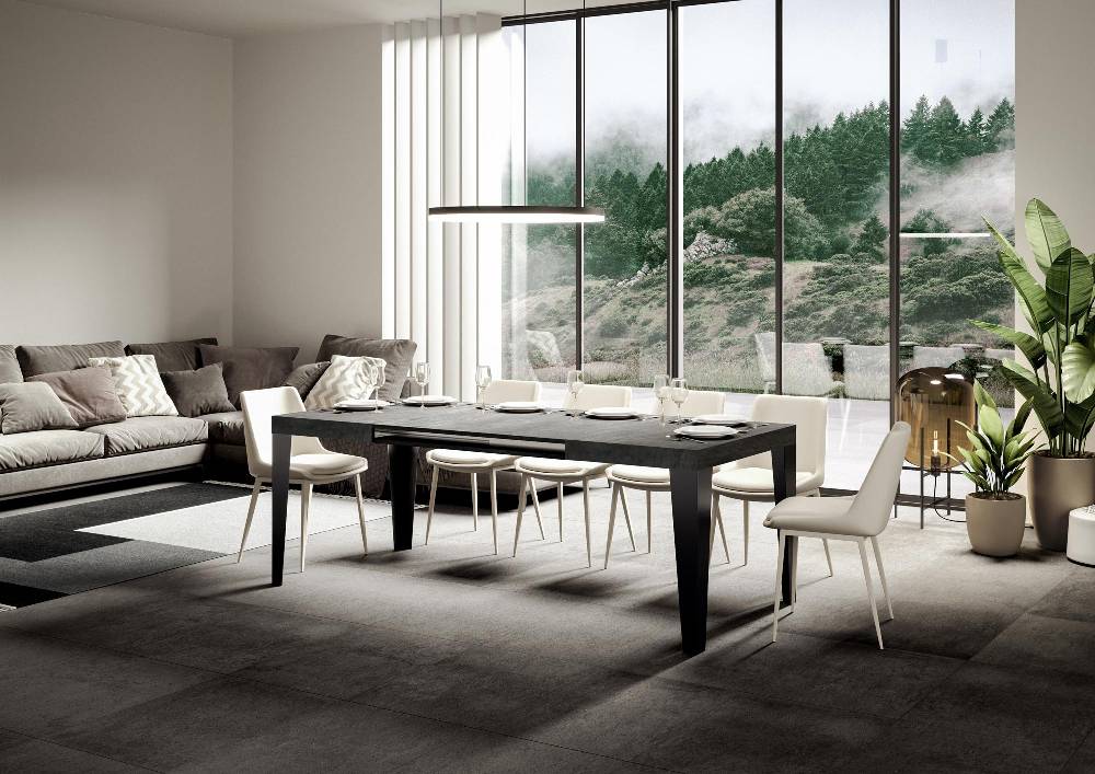 Itamoby Tavolo allungabile 90X140/244 cm Flame Cemento telaio Antracite Vendita Economica