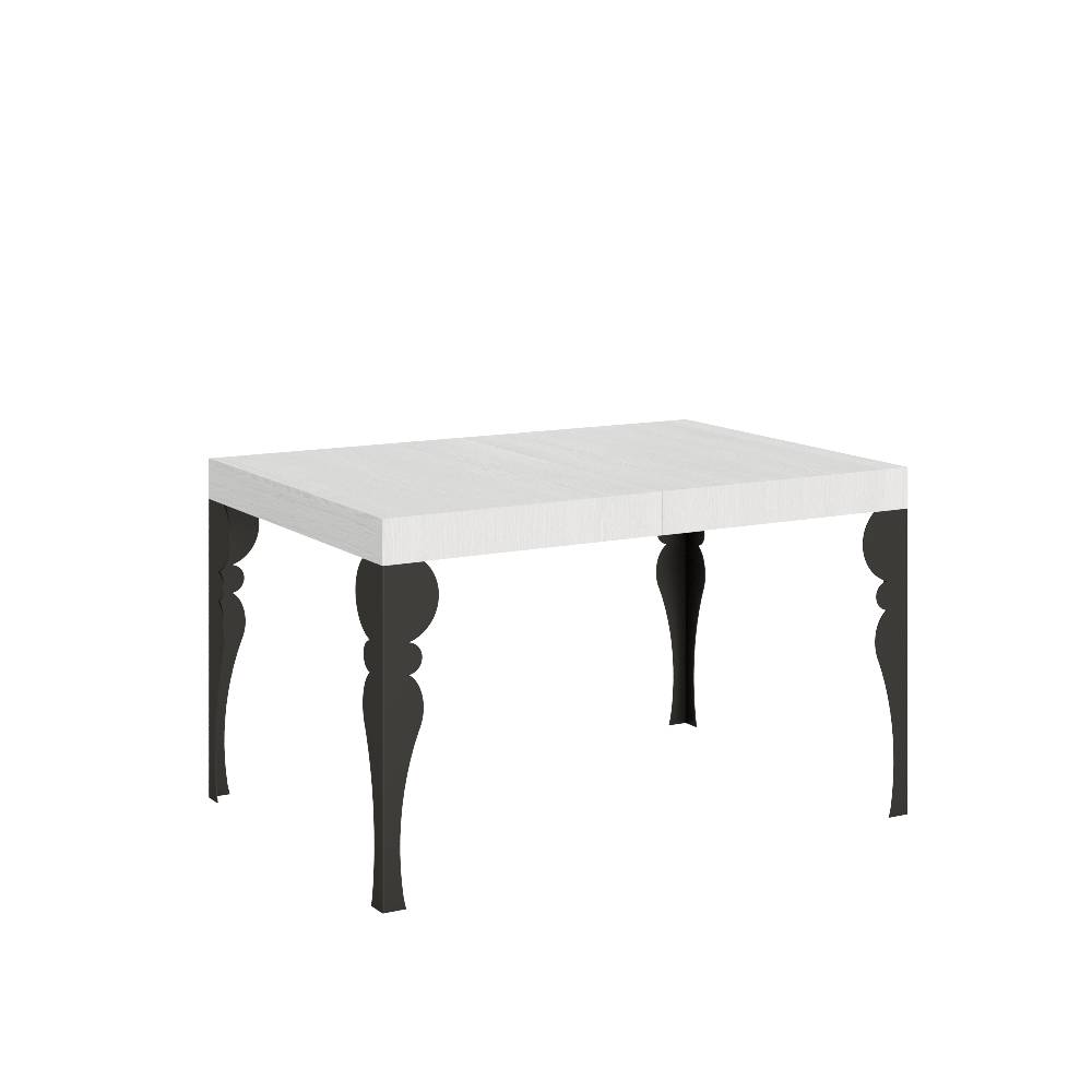 Itamoby Tavolo allungabile 90X140/244 cm Paxon Bianco Frassino telaio Antracite