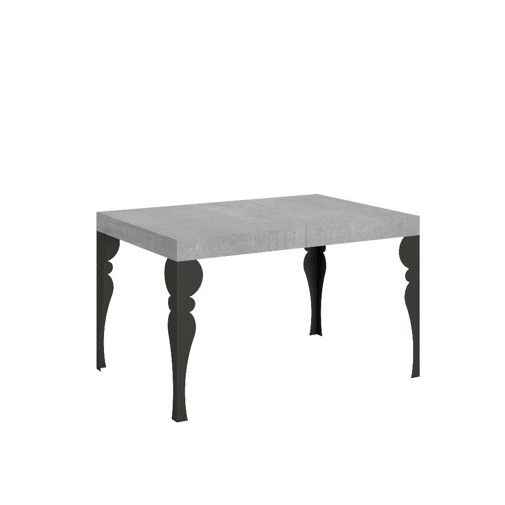 Itamoby Tavolo allungabile 90X120/224 cm Paxon Cemento telaio Antracite