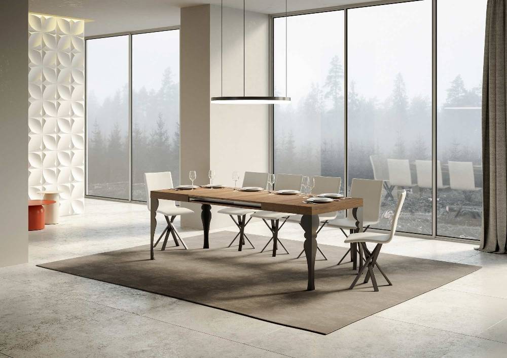 Itamoby Tavolo allungabile 90X120/224 cm Paxon Quercia Natura telaio Antracite Comprare a buon mercato
