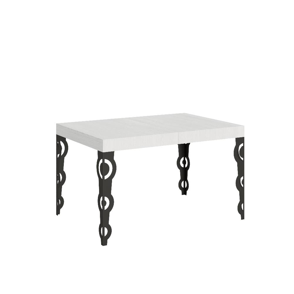 Itamoby Tavolo allungabile 90X140/244 cm Karamay Bianco Frassino telaio Antracite