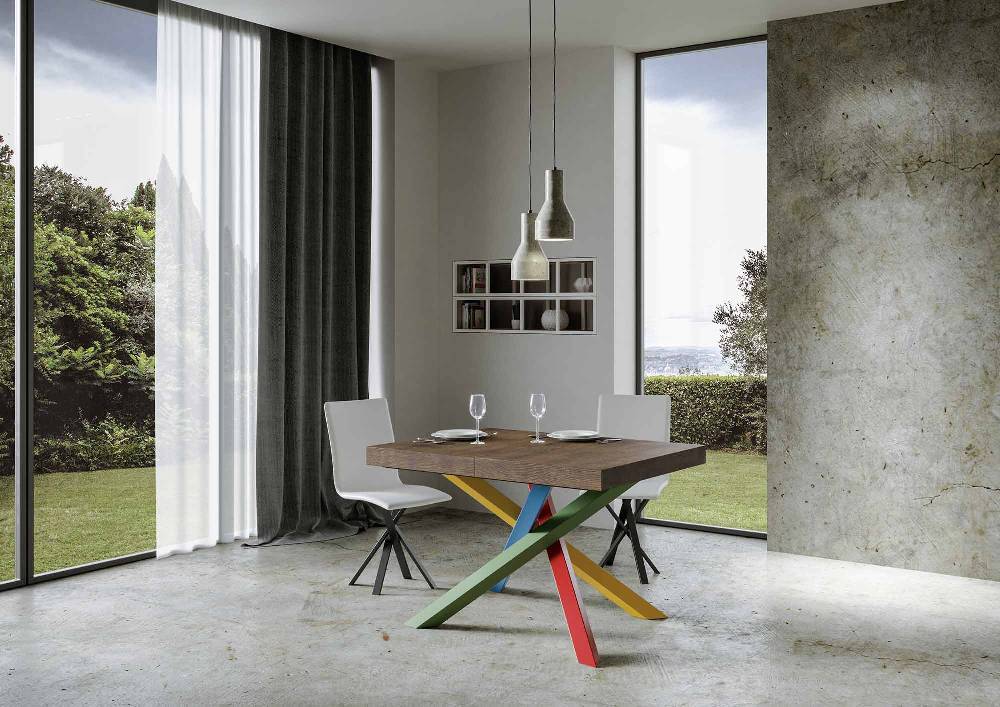 Itamoby Tavolo allungabile 90×120/224 cm Volantis Noce telaio 4/B Offerte speciali