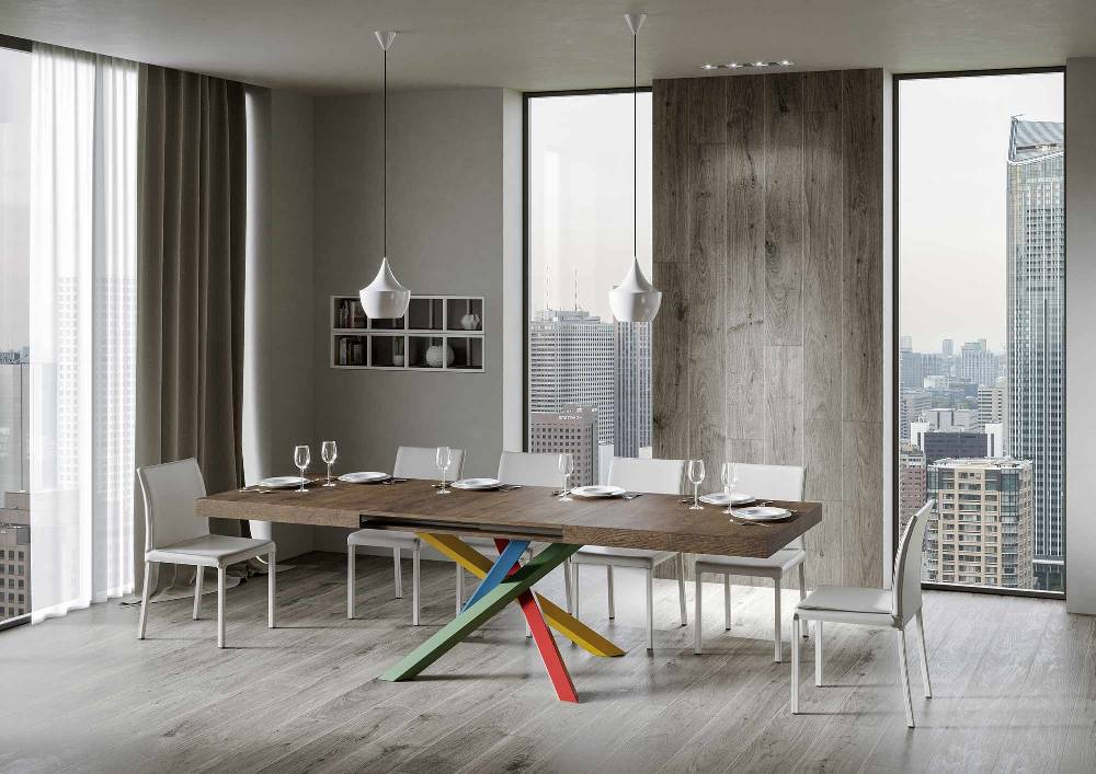 Itamoby Tavolo allungabile 90×120/224 cm Volantis Noce telaio 4/B Offerte speciali