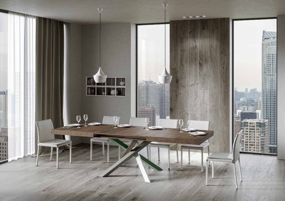 Itamoby Tavolo allungabile 90×120/224 cm Volantis Noce telaio 4/A Ultimi tre giorni