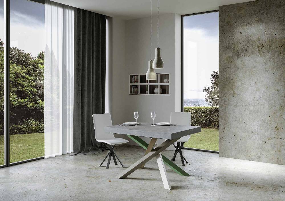 Itamoby Tavolo allungabile 90×120/224 cm Volantis Cemento telaio 4/A ACQUISTA ORA