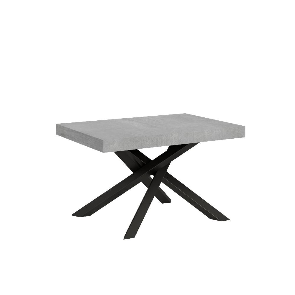 Itamoby Tavolo allungabile 90×140/244 cm Volantis Cemento telaio Antracite