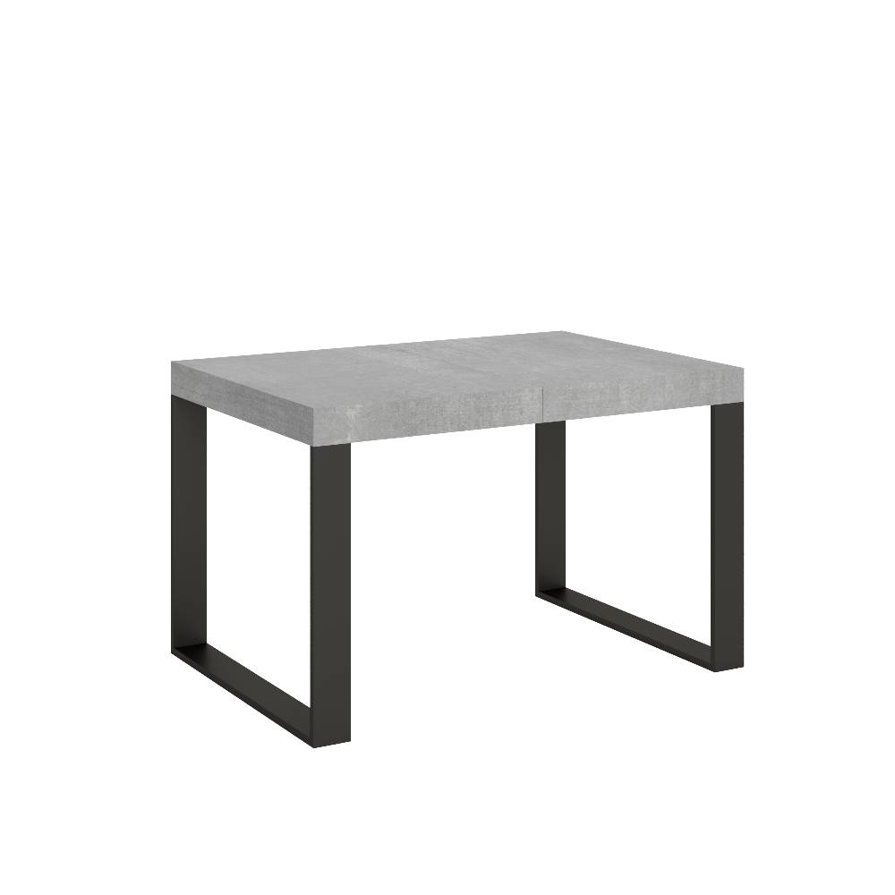 Itamoby Tavolo allungabile 90×120/224 cm Tecno Cemento telaio Antracite