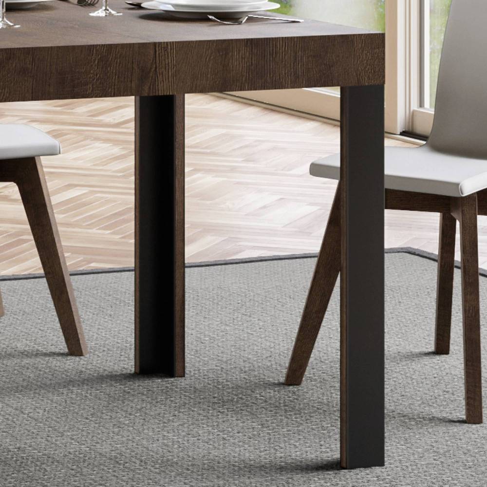 Itamoby Tavolo allungabile 90×140/244 cm Linea Noce telaio Antracite Italy